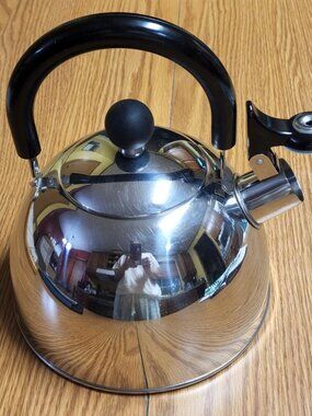 COPCO Stainless Whistling Tea Kettle With Black Folding Handle # 0111